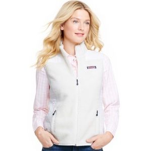 Vineyard Vines White Sherpa Vest